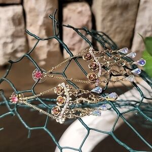 Unique rose chandelier noearings